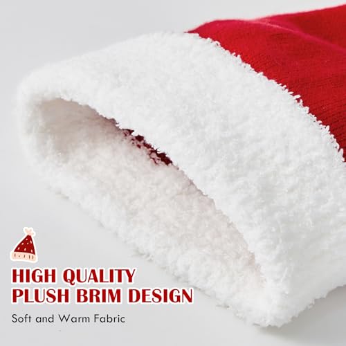 Durio 2Pcs Unisex Baby Christmas Hat Knit Baby Santa Hat for Infant Newborn Toddler Kid Boys Girls Xmas Winter Beanie Elf Hat2