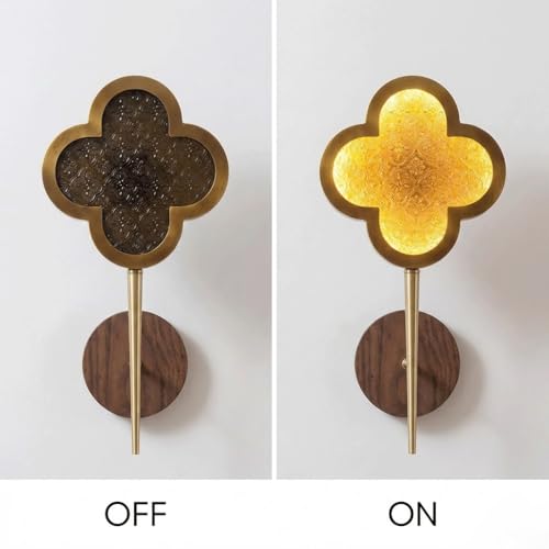 Lámpara de pared de madera para evitar fatiga visual en mesitas de noche 5