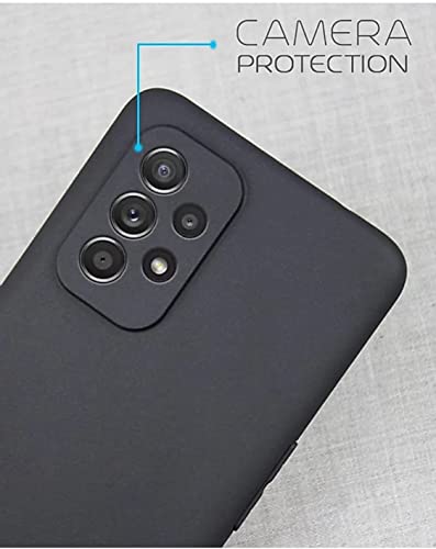 Image of Mobile Back Cover Case for Samsung Galaxy M32 5G (Silicone Case|CameraProtection|Black SC1510)