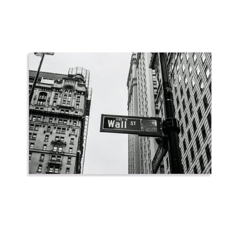 Foto en blanco y negro de Manhattan, Nueva York Vintage Lienzo Póster Arte de Pared Póster Moderno Lienzo Arte Cuadros para Salón Dormitorio 40 x 60 cm (40 x 60 cm)