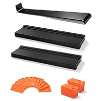 Laminat Verlegeset,Vinylboden Werkzeug,Schlagklotz für Vinyl Verlegeset,Vinylholzböden Mit Schlagblöcke - Zweiseitig Mit Nischen, Zugeisen, 40pcs Abstandshalter, Universal Bodenmontage Kit für Parkett