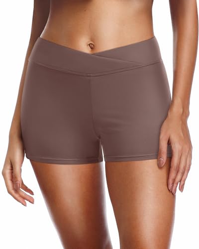 Image of Yonique Womens Swim Shorts Bathing Suits Bottoms Swimsuit Bottoms(Available in Plus)