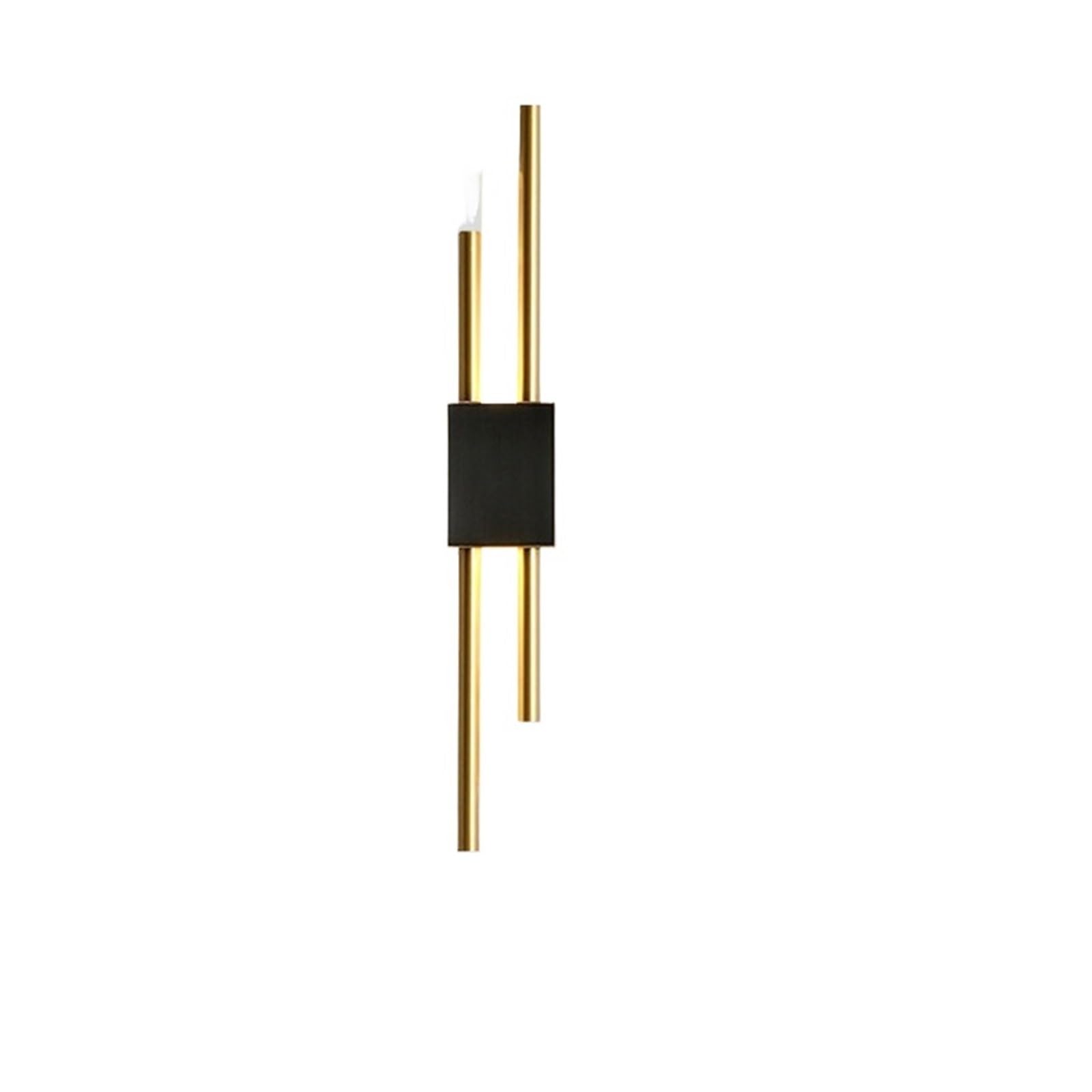 CUDTAPI Modern LED Wall Lamp Copper Line Pipe Acrylic Lampshade Indoor Wall Sconces Lighting For Bedroom Hallway Living Room Decor Light(3500-5500K,Right)