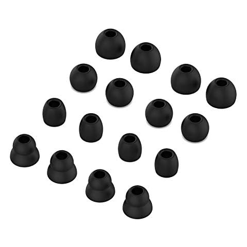 Tencloud Ear Tips Compatible with Powerbeats Pro Earphones, Replacement in-Ear Earbuds Tip Cups Soft Silicone Cushions Covers 8 Pairs 4 Sizes for Powerbeats Pro/Powerbeats 3 Earphones (Black) Cover
