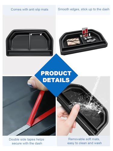 Image of CDEFG for 2025 2026 Nissan Frontier Center Console Organizer Dashboard Storage Tray for 2025 2026 Nissan Frontier Accessories 13.2-Inch Touchscreen Dash Organizer Behind-Screen Tray