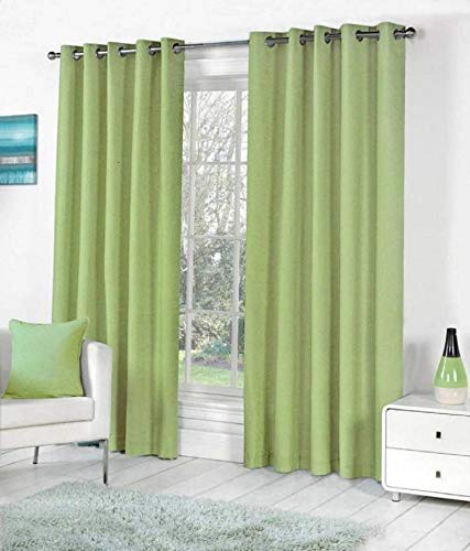 K-Rox Emporium Plain Faux Silk Solid Grommet Curtain Pack of 1… (Sage Green, 5ft) (KDHP101)-image-22