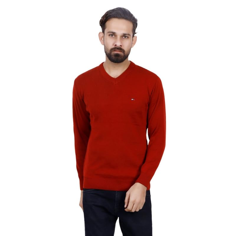 Men's Full Sleeve Regular Fit Pullover Sweater, Warm, Breathable, Stylish Wool Blend Winter Wear for Comfort Fit