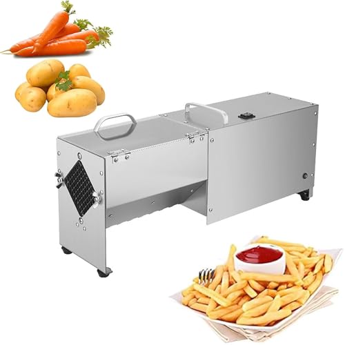 Cortador eléctrico de verduras, cortador de patatas fritas con 3 cuchillas para cortar patatas dulces, zanahorias y más de alta eficiencia
