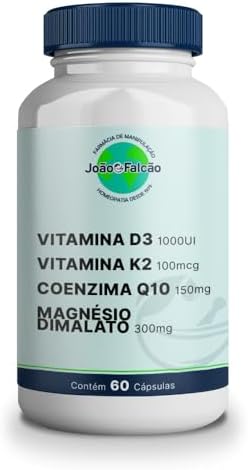 Complexo de Vitaminas - D3 1000Ui - K2 100mcg - Coenzima Q10 150m...