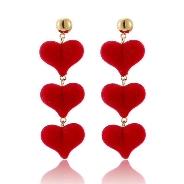 Magical Spell On Heart For Your Valentine Gold Plated Tassle Earrings for Women & Girls-image-6