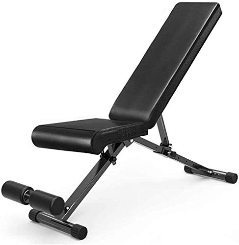 Timtools Adjustable Weight Bench Incline Decline Sit Up Bench for Abs Exercise, Weight Capacity Rated Full Body Workout Foldable Bench