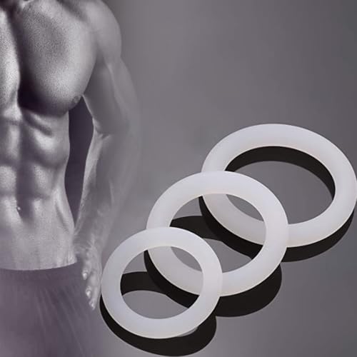 KQOZG Anello Fallico in Silicone per Miglioramento Sessuale (Trasparente)