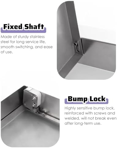 Magnetic Stainless Steel Access Panel for Drywall - Concealed Push-to-Open Cover for Floor Hatch, Valves, Fuse Box - Sizes: 4x4, 6x6, 8x8, 10x10, 12x12, 16x16, 24x24 (8x8in/20x20cm)