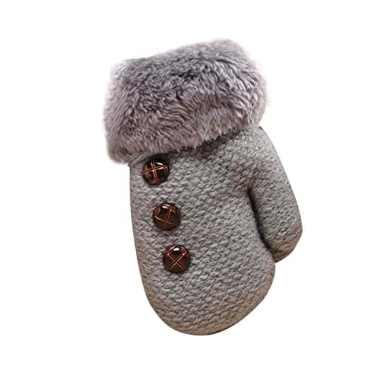 Niuyy Arbetshandskar vinter barn varma skidhandskar barn fleece stickade hela fingrar vantar barn 3 år softshell handskar 4 år ull fleecehandskar barn 10 år