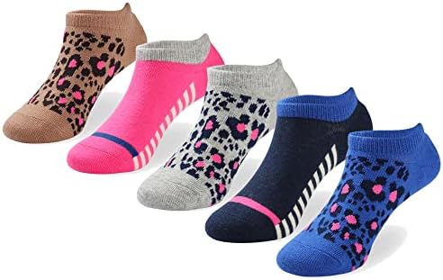 COTTON DAY Kids Girls Fashion Low Cut Ankle Shorty Socks 4-6 Years (Size 6 Flowers Stripes)