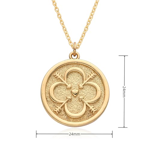 Dainty Necklace Initial Necklace For Women Round Moon star Clover Pendant Chain Coin Necklaces2