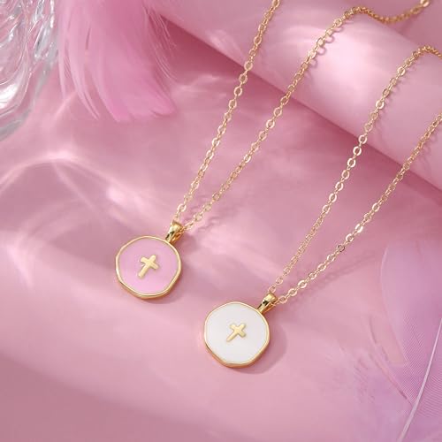 Colorful Cross Necklace for Women Girls, Valentines Day | Birthday | First Communion | Christmas Gift | Easter Gifts2