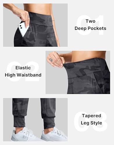 Image of SANTINY Women's Joggers Pants with Pockets Lightweight High Waisted Athletic Gym Workout Pants for Women Yoga Travel