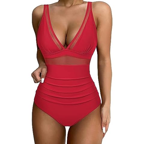 DOULAFASS Sexy Mesh Tummy Control Swimsuit Cover
