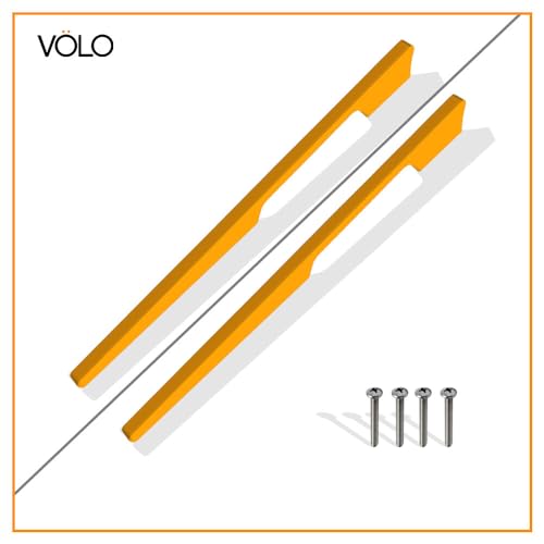 Image of VOLO Aluminium Wardrobe Handle - Elegant Pull Handle for Wardrobe Doors, Cabinet Doors, and Drawers in Kitchen, Office, and Bedroom (Pack of 2 Pieces) (SAC-40 Gold 12 Inc (288mm))