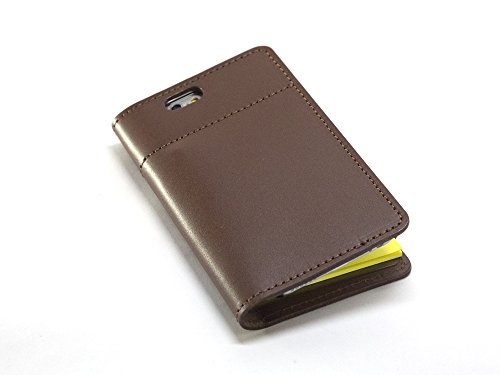 1冊の「ふせんノート」で人生は、はかどる坂下仁特製ふせん台紙付き本革レザーiPhone XRカバー・本革ブラウン