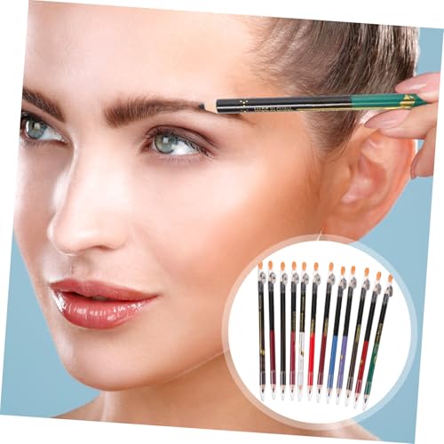 Set de 12 lápices duales impermeables para cejas y ojos miniatura 6