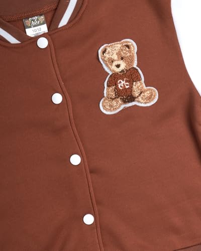 Image of Angel Face Girls Sweatpants Set - 2 Piece Soft Fleece Varsity Jacket and Sweatpants for Girls Sweatsuit Activewear Set
