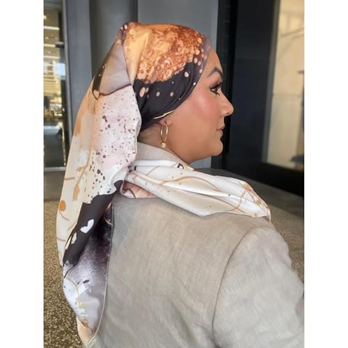 Perfect Satin Square Head Scarf for Women, 37”, Tichel Head Covering, Chemo Headwear, Bandana4