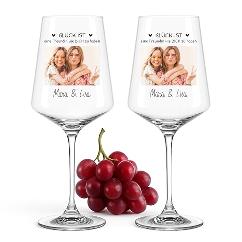 Love Faith - Besties - Personalisiertes Weinglas als Geschenk...