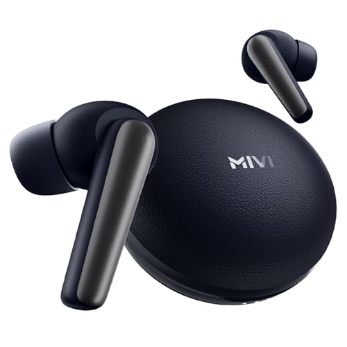 Image of Mivi DuoPods Aura 35 dB Quad-mic ANC Wireless TWS Earbuds, 60H Playback, 13mm Bass Drivers, Gaming Mode 50ms, Bluetooth v5.3, IPX4 Sweat Proof, Made in India
