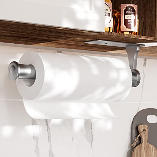 Wekis Paper Towel Holder Under Cabinet, Adhesive Paper Towel Rack, Kitchen Paper Towels Holder, Premium Thicken And Sturdy Hanging Wall Mount Paper Roll Holder #TOP6