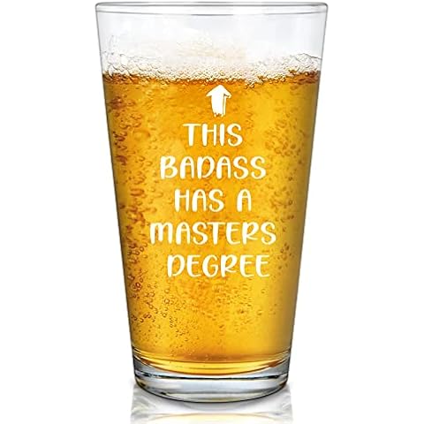 DAZLUTE Masters Degree Beer Glass Gift Cover