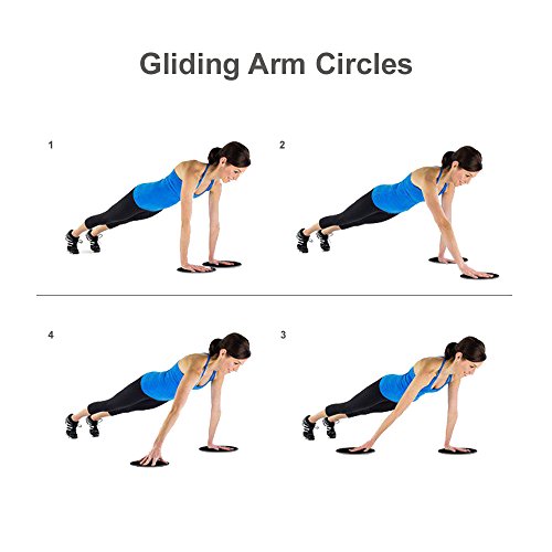 Core Sliders, Gliding Disc Fitness Training für Ganzkörper-Übung, Doppelseitig Gleitscheiben den Einsatz auf Teppichböden oder Parkett, Core Trainers Sliders für Core Training & Home Workouts