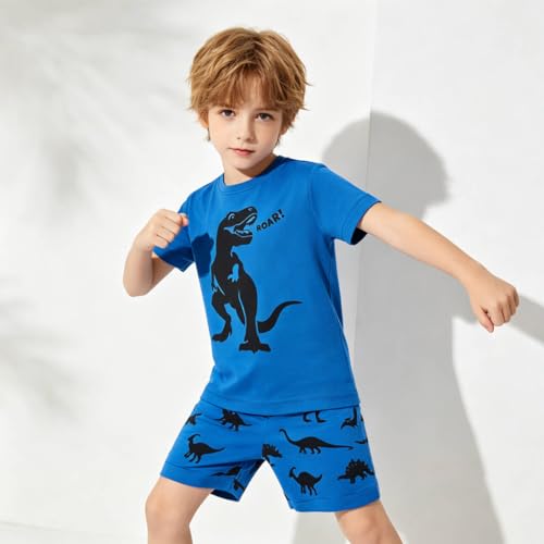 Image of KikizYe Boys Short Sleeve Pajamas Kids Summer Pjs Children Pajamas