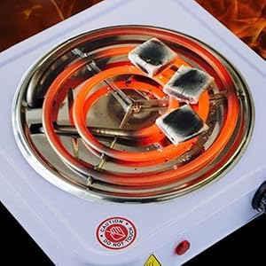 Image of Portable Electric Hot Plate Single Burner | Compact Coil Stove with Temperature Control for Home, Office, Hostel & Travel Cooking