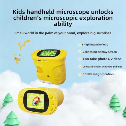 Microscopio digital infantil resistente de metal para proyectos escolares 5