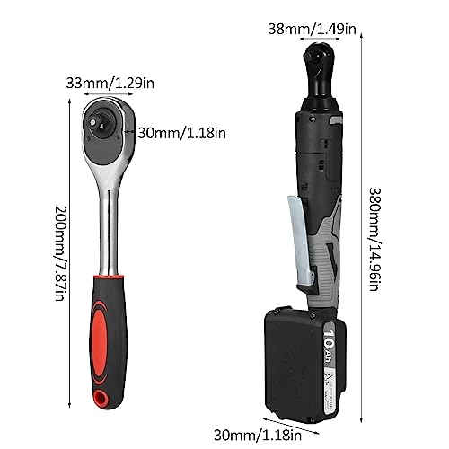 chave catraca,Conjunto de chave de catraca elétrica sem fio 3/8'' 320 RPM 21V Kit de ferramentas d