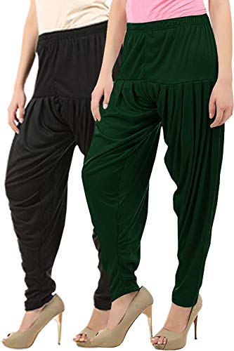 Image of Buy That Trendz Patiala Pants for Women Combo Regular Fit Cotton Patiala Salwar