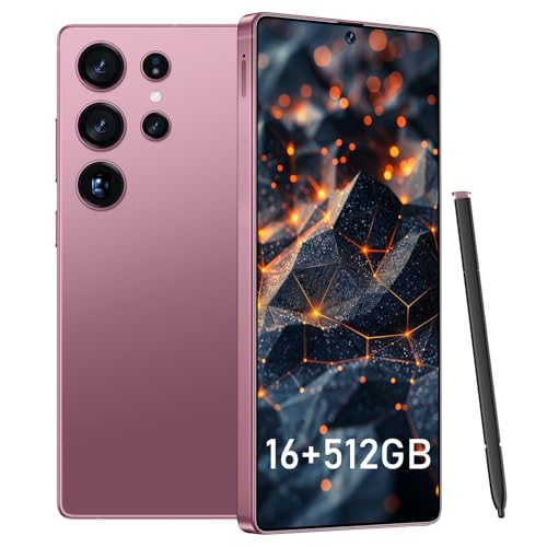 BDWJW I25 Ultra Smartphone 8+256GB, 6.99" FHD+ Display, Snapdragon 8 Gen 3, 7000mAh, 68MP+108MP Cameras, Stylus Pen, Fingerprint & Face Unlock, GPS (W Rose)