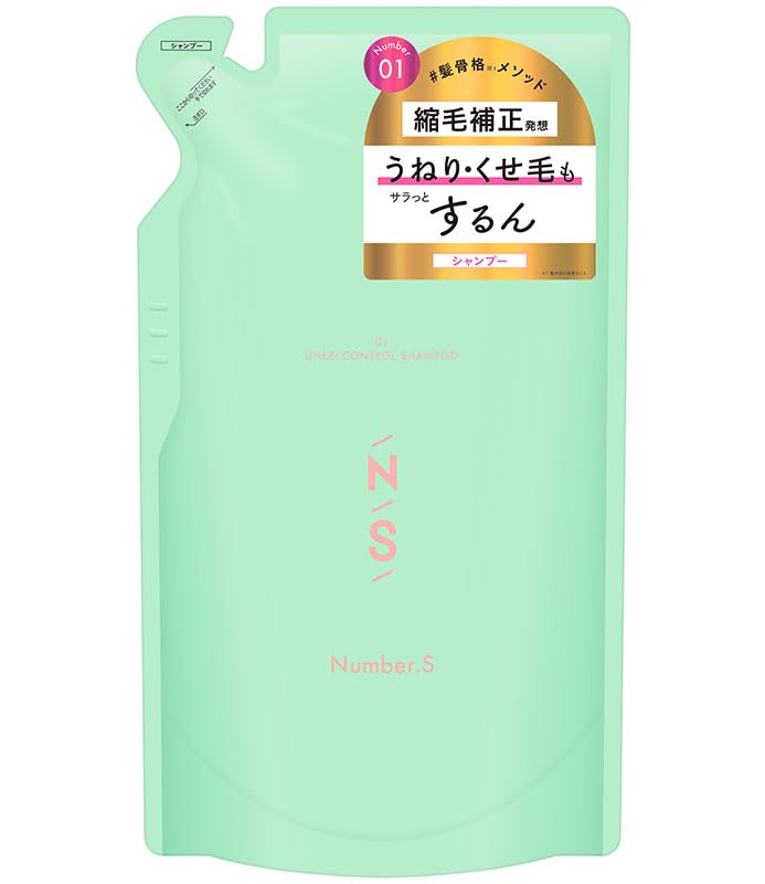 Number.S Wavy Control Shampoo Refill Peach Apple 【Curly・Wavy】 400mL Curly Hair Wavy Hair Bone Structure Hair Care Made in Japan Curl Control