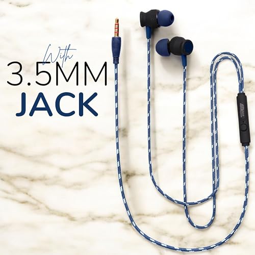 Image of Noise 3.5mm Wired Earphone with Powerful HD Mic for Clear Sound, in-Line Volume Controller & Noise Cancellation Compatible with only 3.5mm Jacks in Mobiles- Blue
