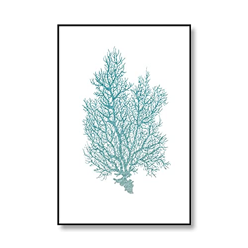 Arte de pared moderno de coral y playa juego de 3 lienzos sin marco 50x70 cm 2