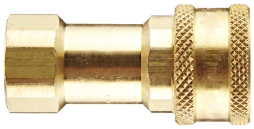 Image of Dixon Valve 2HF2-B Brass ISO-B Interchange Hydraulic Fitting, Coupler, 1 /4 inch Coupling x 1 /4 inch - 18 NPTF Female Thread