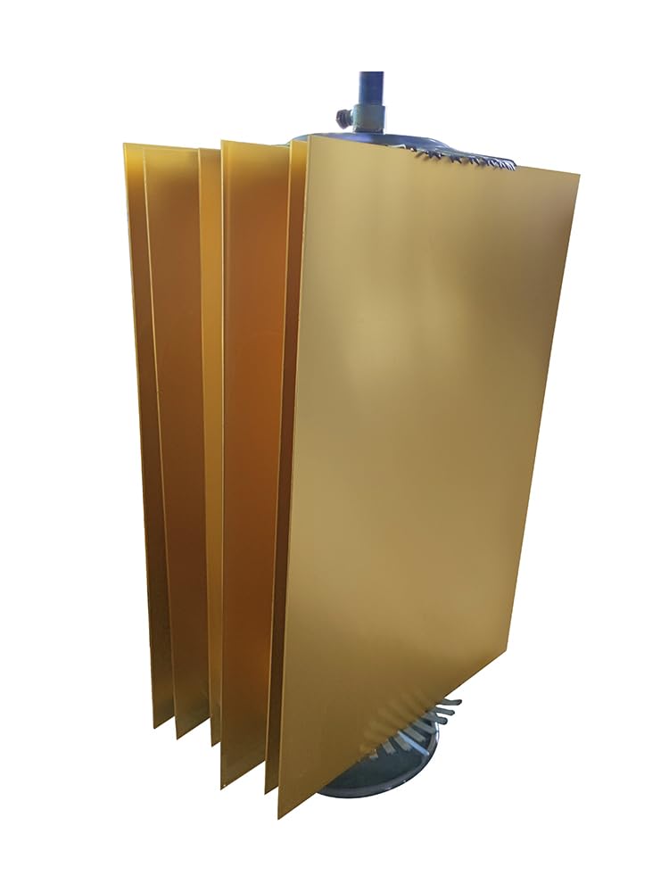 5 Stück goldeloxierte Aluminiumlegierungsplatten, 100 x 100 mm und 200 x 200 mm, leichte Metallbleche for DIY-Projekte und Bastelarbeiten Werkzeuge(200x200x0.8mm)