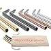 Produktbild GERNEO® - Labor geprüft - Strohhalm wiederverwendbar 304er Edelstahl - 8er Set + Reinigungsbürste + ToGo Bag - Rückgaberecht, kindergeeignet, rostfrei, umweltfreundlich & plastikfrei