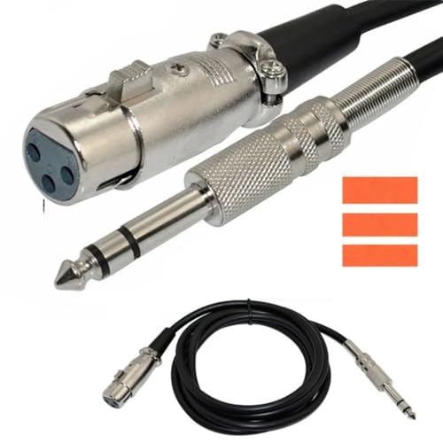 For XLR female to 6.3 mm (1/4 inch) male jack M/F balanced MIC microphone audio cable