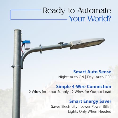Image of Builtronics(BTI-301) : Automatic Light On-Off Day-Night Photocell Sensor Switch 220 Volt(up to1300Watt) for Lights, Water Proof, 18 Months Warranty, Customer Care Support, Waterproof (3)