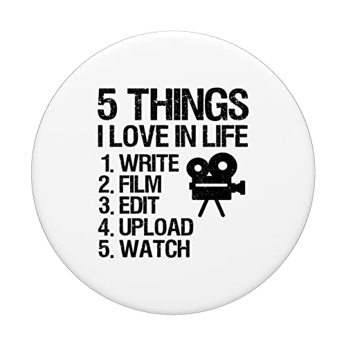 Write Film Edit Upload Watch Filmmaker Cinematographers PopSockets Swappable PopGrip, Black - Image 3