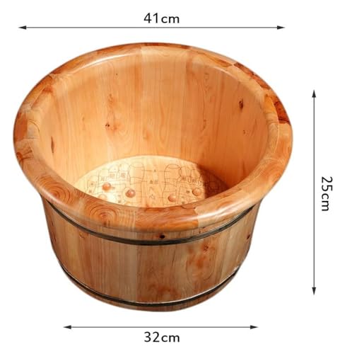 Tina de pies de madera maciza con masaje miniatura 2