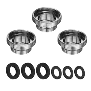 QUARKZMAN 3 Stück Wasserhahn Adapter Edelstahl